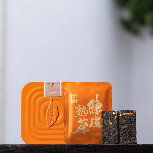 Premium Aged Tangerine Peel & Ripe Pu'er Tea Blend(7g*15 pieces*2) - A Rich, Layered Sensory Experience